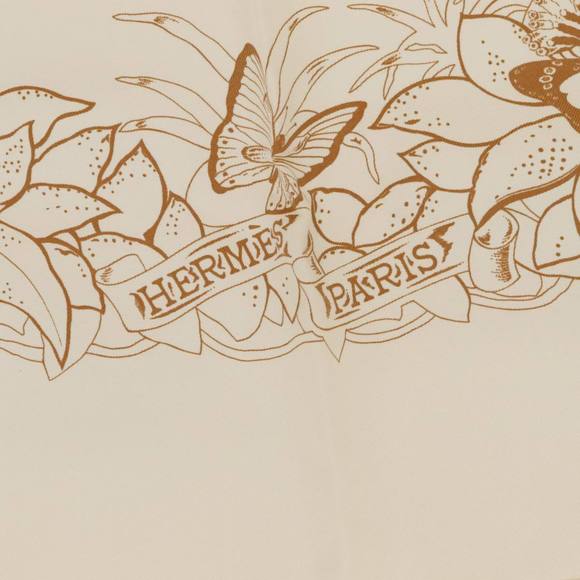 HERMES Carre 90 Scarf JUNGLE LOVE Silk White Auth am6952 - Picture 12 of 16